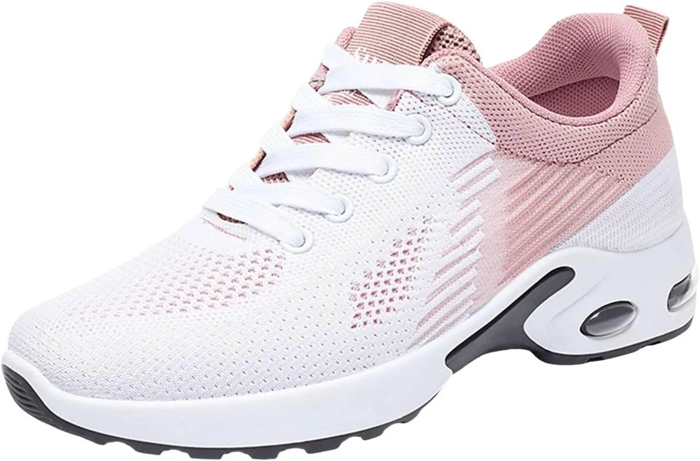 Air Cushion Sneakers for Women Casual Breathable Mesh Hollow Out Running Shoes Summer Lightweight Round Toe Slip On Orthopedic Shoes Comfortable Workout Sports Sneaker with Arch Support