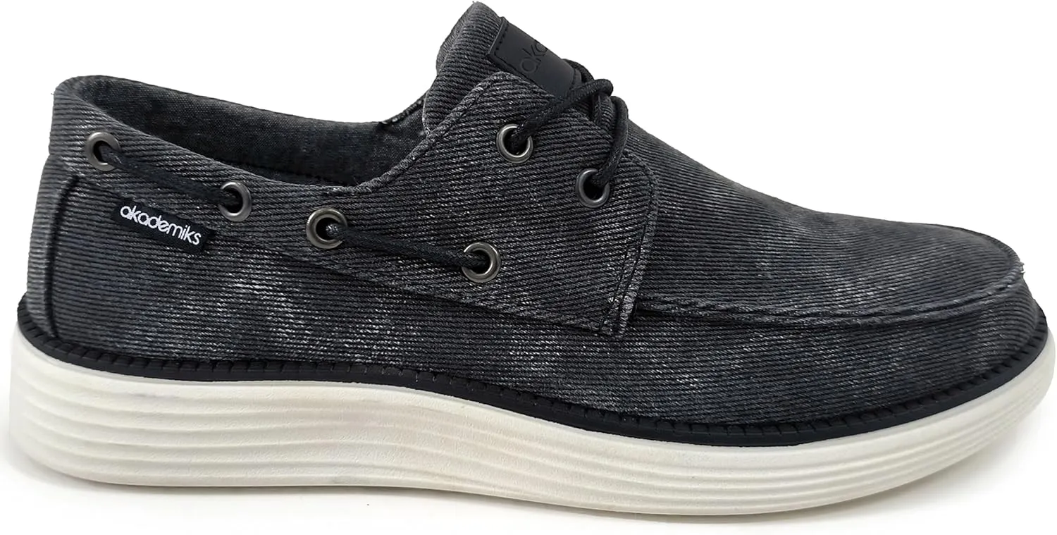 AKADEMIKS Men's Knox Boat Shoe, Casual Slip-On Deck Shoes for Men, Classic Style & Comfortable Fit