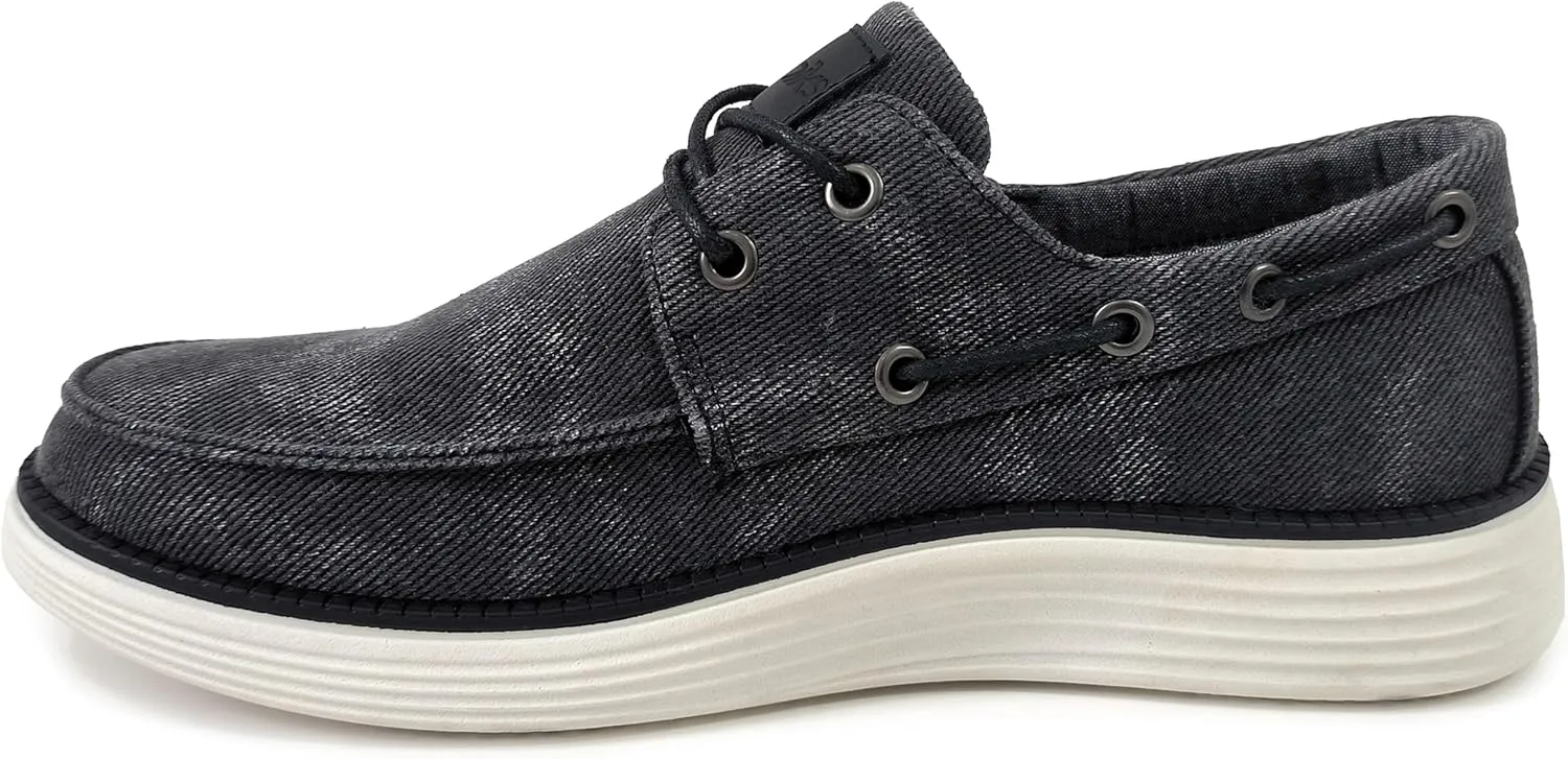 AKADEMIKS Men's Knox Boat Shoe, Casual Slip-On Deck Shoes for Men, Classic Style & Comfortable Fit