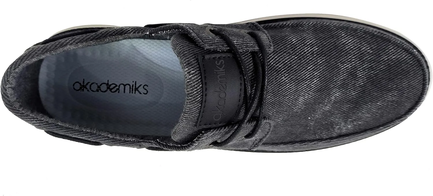 AKADEMIKS Men's Knox Boat Shoe, Casual Slip-On Deck Shoes for Men, Classic Style & Comfortable Fit