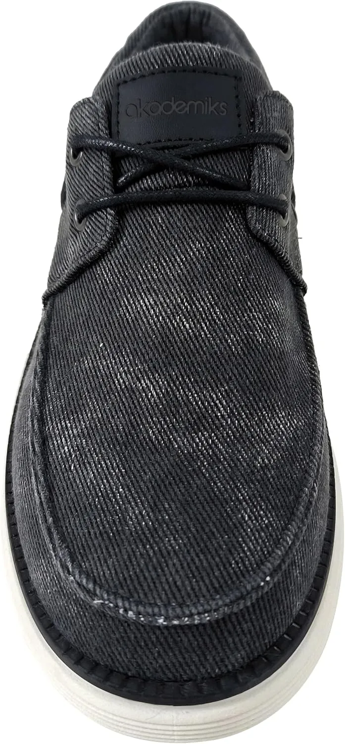 AKADEMIKS Men's Knox Boat Shoe, Casual Slip-On Deck Shoes for Men, Classic Style & Comfortable Fit