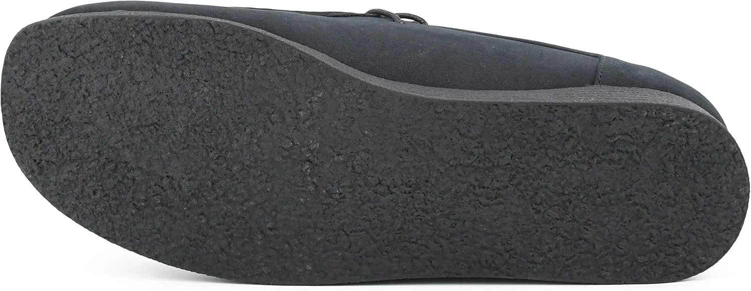 Amali Original Jason2 Low Chukka Boots for Men - Men's Low Top Casual Chukka Boots - Manmade Suede - Lace Up Crepe Rubber Sole - Moc Toe