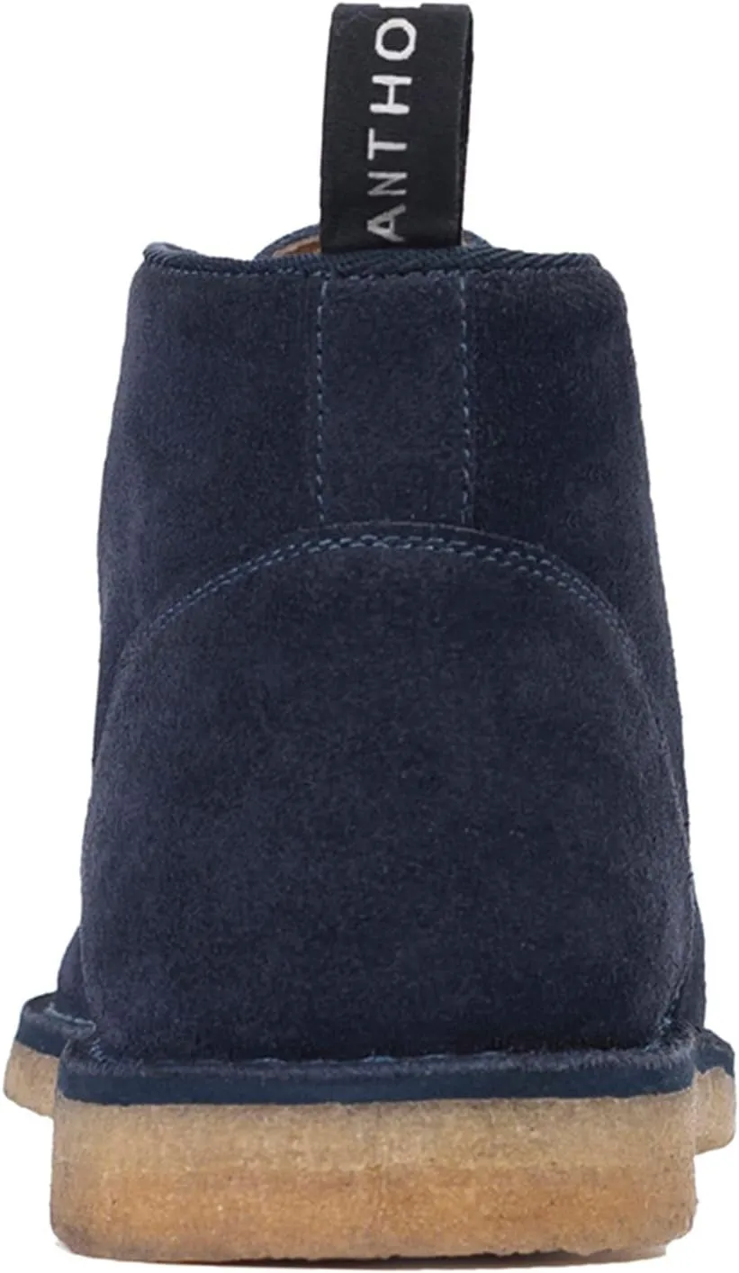 Anthony Veer George Ankle Chukka Boots for Men | Lace-up Mid-Top | Made with Premium Calfskin Suede | Original Crepe Outsole & Removable Leather Cushioned Footbed