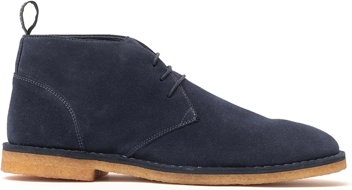 Anthony Veer George Ankle Chukka Boots for Men | Lace-up Mid-Top | Made with Premium Calfskin Suede | Original Crepe Outsole & Removable Leather Cushioned Footbed