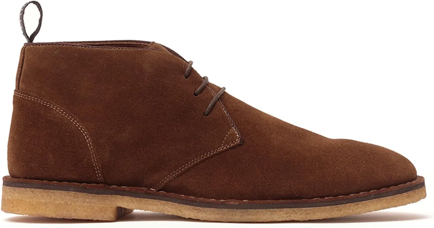 Anthony Veer George Ankle Chukka Boots for Men | Lace-up Mid-Top | Made with Premium Calfskin Suede | Original Crepe Outsole & Removable Leather Cushioned Footbed