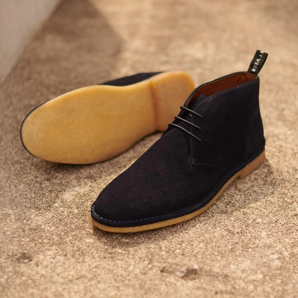 Anthony Veer George Ankle Chukka Boots for Men | Lace-up Mid-Top | Made with Premium Calfskin Suede | Original Crepe Outsole & Removable Leather Cushioned Footbed