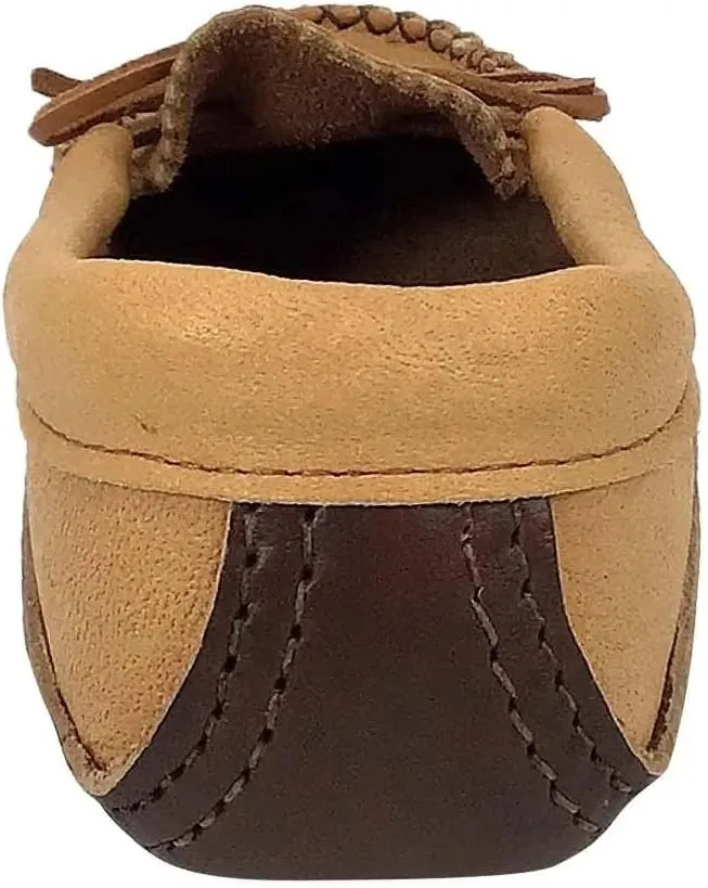 Bastien Industries Women's Moose Hide Leather with Heavy Oil Tan Sole Earthing Moccasins