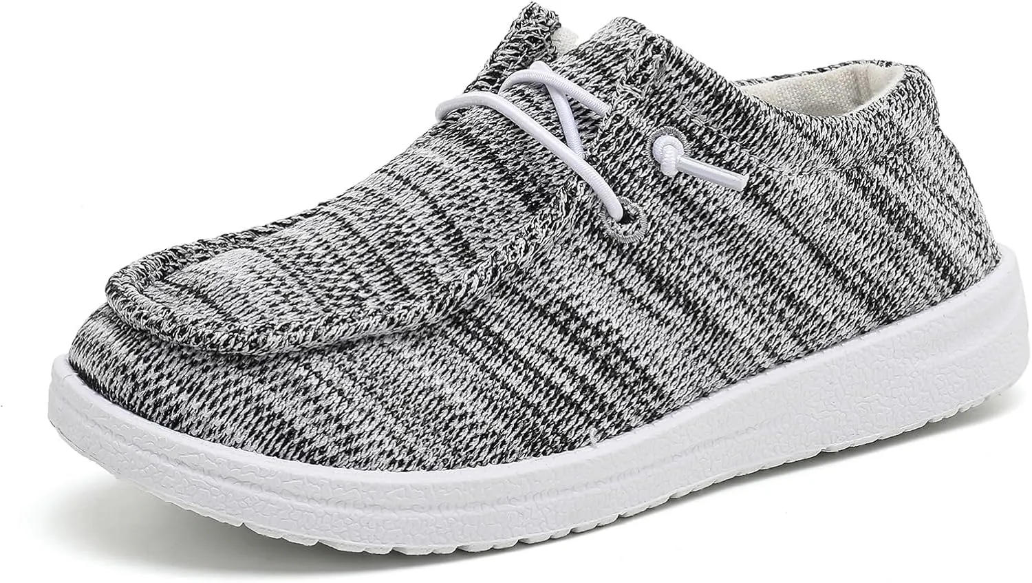 Betrue Kids Boys Girls Breathable Loafers Slip-On Casual Canvas Boat Shoes Lightweight Lace Up Loafers(Little Kid/Big Kid)