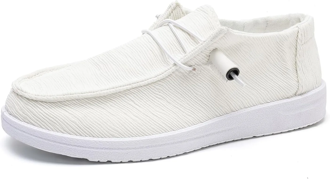 Betrue Womens Breathable Boat Shoes for Women, Womens Slip On Shoes Loafers Casual Deck Shoes, Womens Lightweight Canvas Lace Up Loafers
