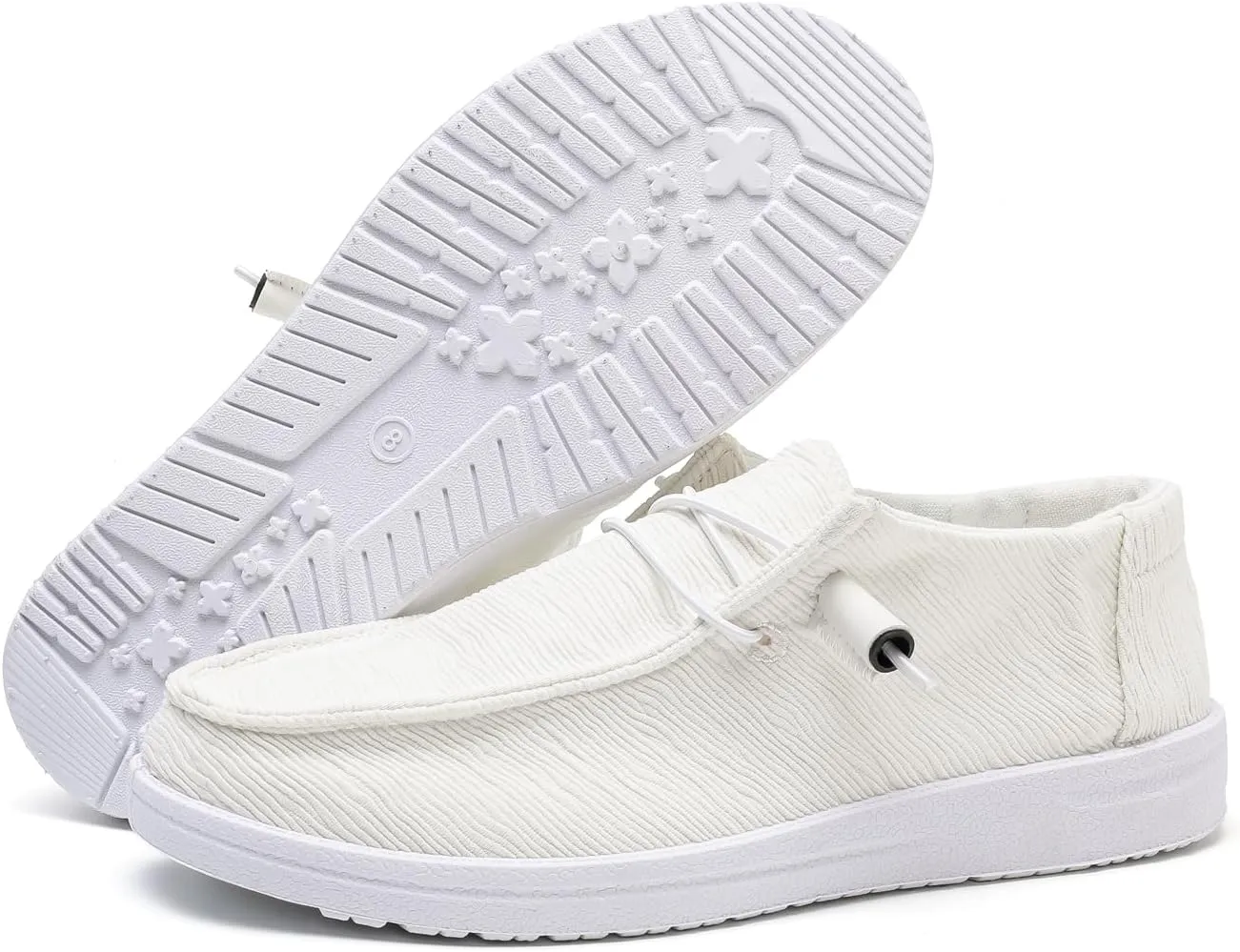 Betrue Womens Breathable Boat Shoes for Women, Womens Slip On Shoes Loafers Casual Deck Shoes, Womens Lightweight Canvas Lace Up Loafers