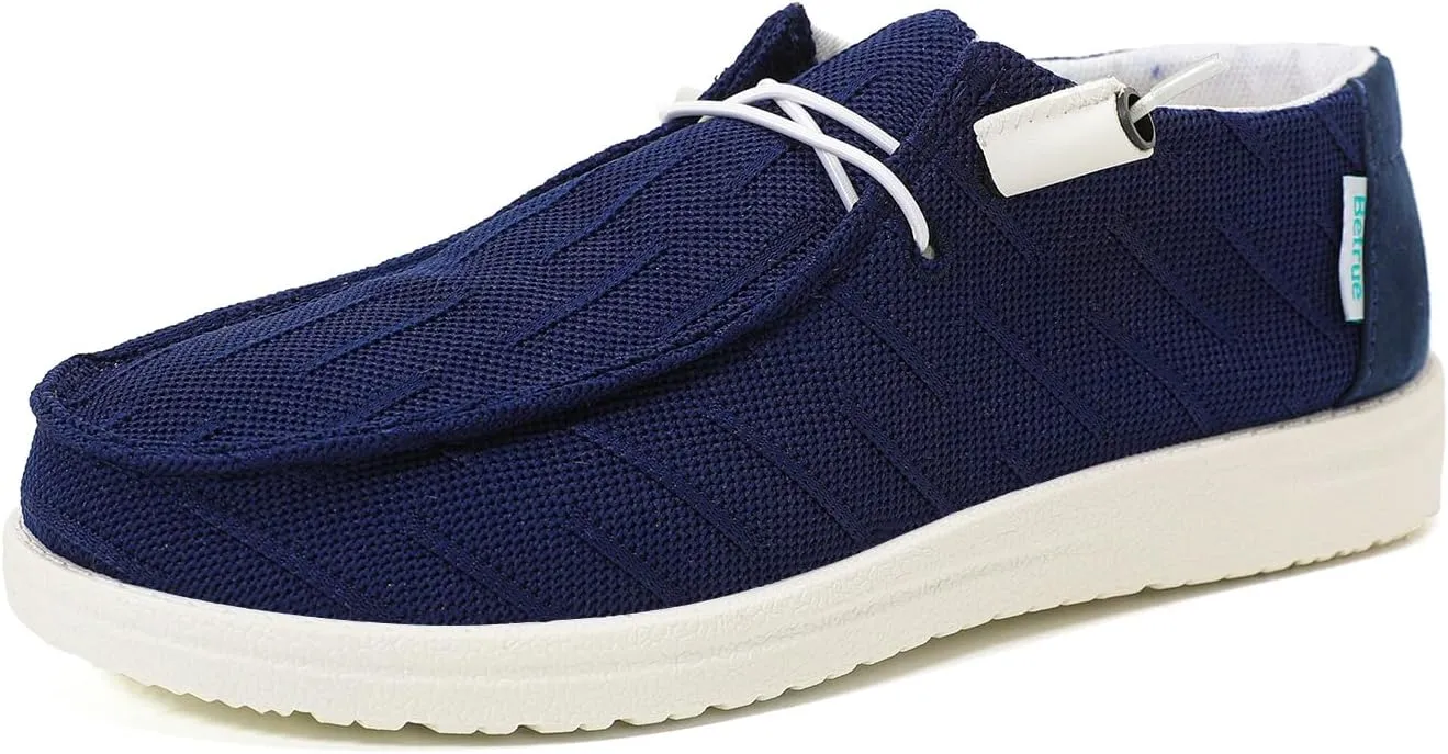 Betrue Women's Lightweight Boat Shoes, Casual Loafers, Slip On Deck Shoes, Breathable Canvas Sneakers