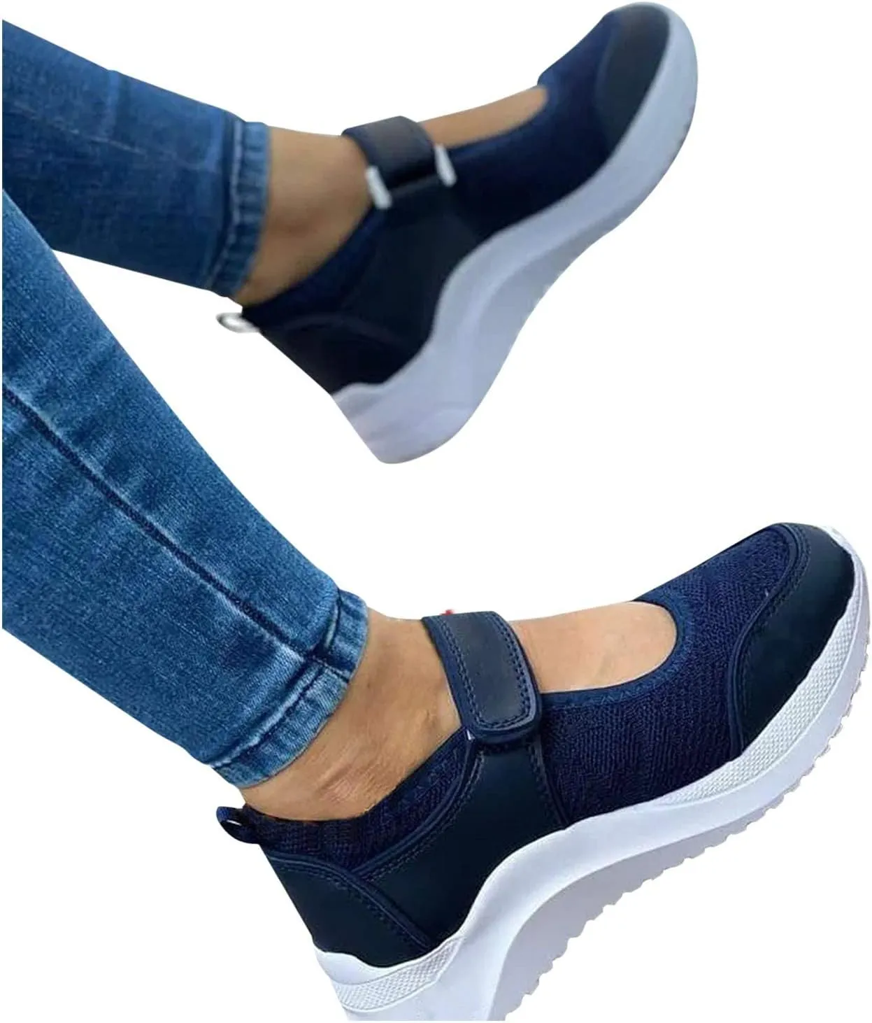 Black Running Sneakers for Women Slip Resistant Women's Black Work Shoes Size 9 Black Lace Up Workout Shoes Women Wide Width Platform Sneaker for Women Sneakers Slip On Zapatos Comodos Para Mujer