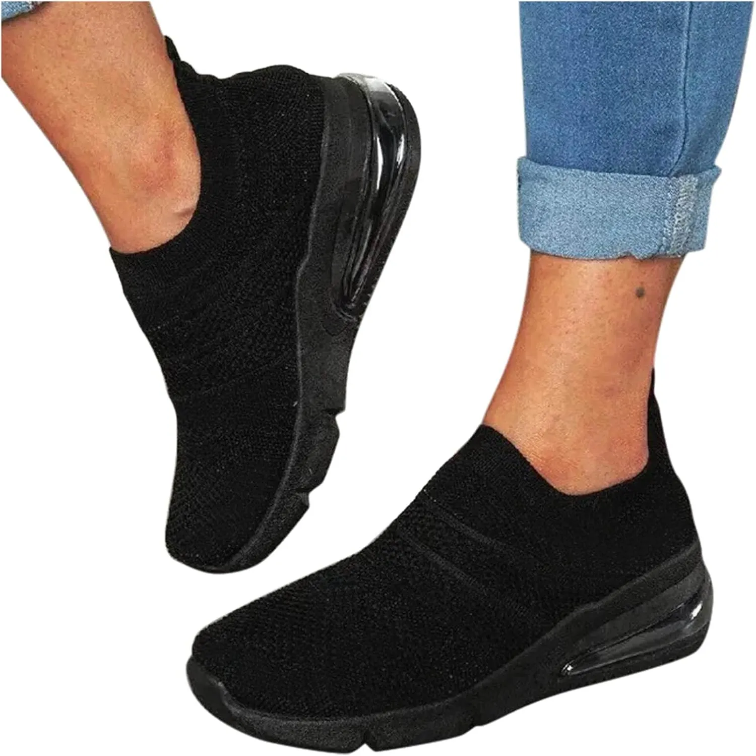 Black Tennis Shoes Women Slip Ons Women's Casual Slip-On Shoes Winter Tennis Shoes Women White Women's Sneakers Size 8 White Zapatos Negros Con Plataforma De Vestir para Mujer