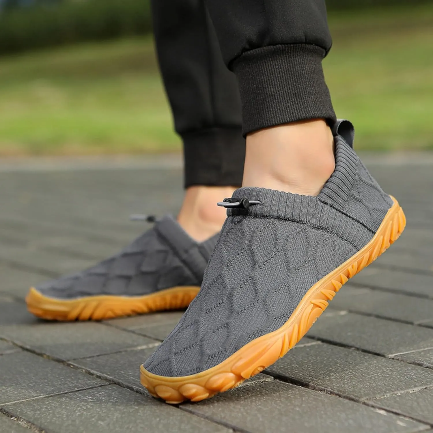 Breathable Dress Sneaker Men's Fashion Casual Shoes A Slip On Lightweight Outdoor Non Slip Thin Sole Flying Woven Lazy