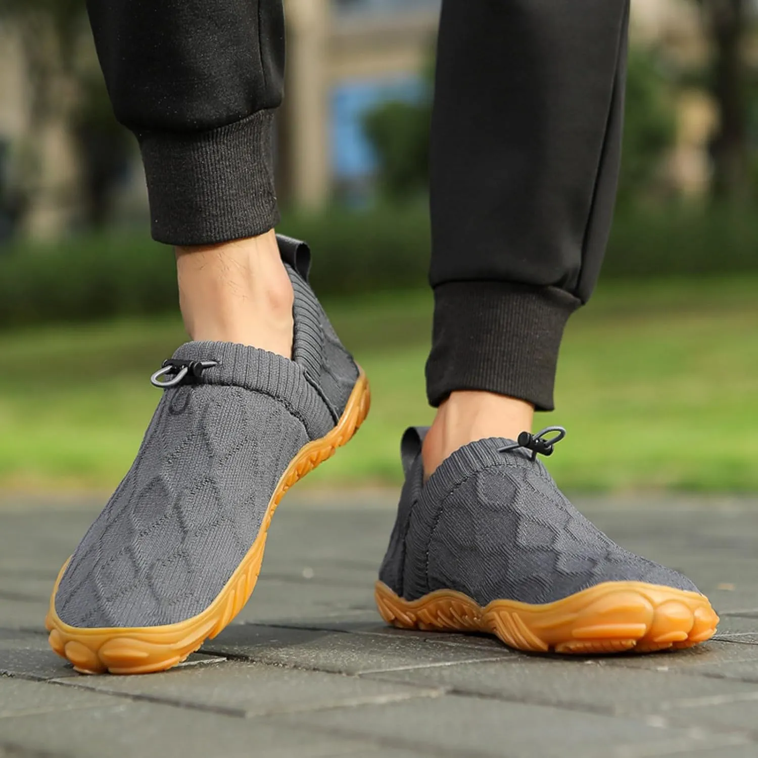 Breathable Dress Sneaker Men's Fashion Casual Shoes A Slip On Lightweight Outdoor Non Slip Thin Sole Flying Woven Lazy