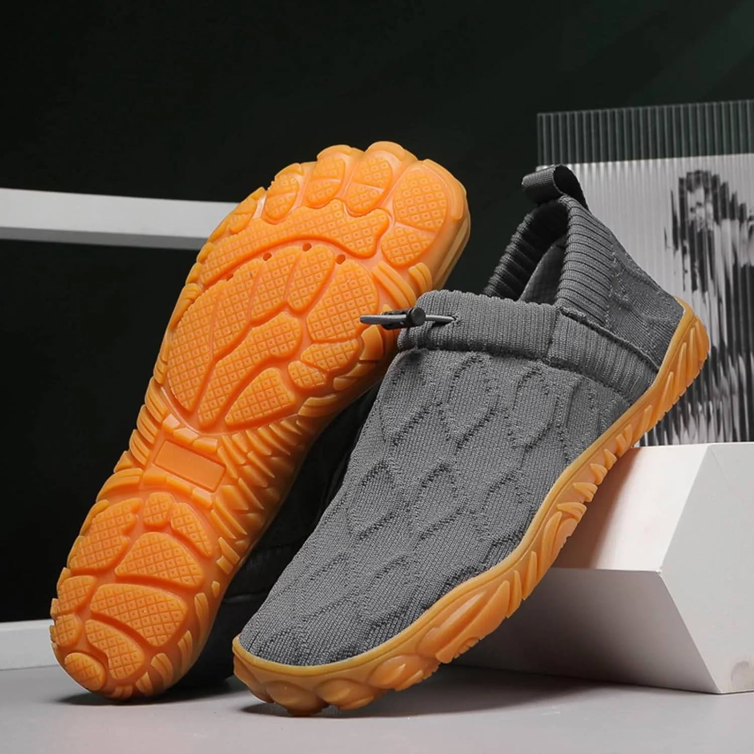 Breathable Dress Sneaker Men's Fashion Casual Shoes A Slip On Lightweight Outdoor Non Slip Thin Sole Flying Woven Lazy