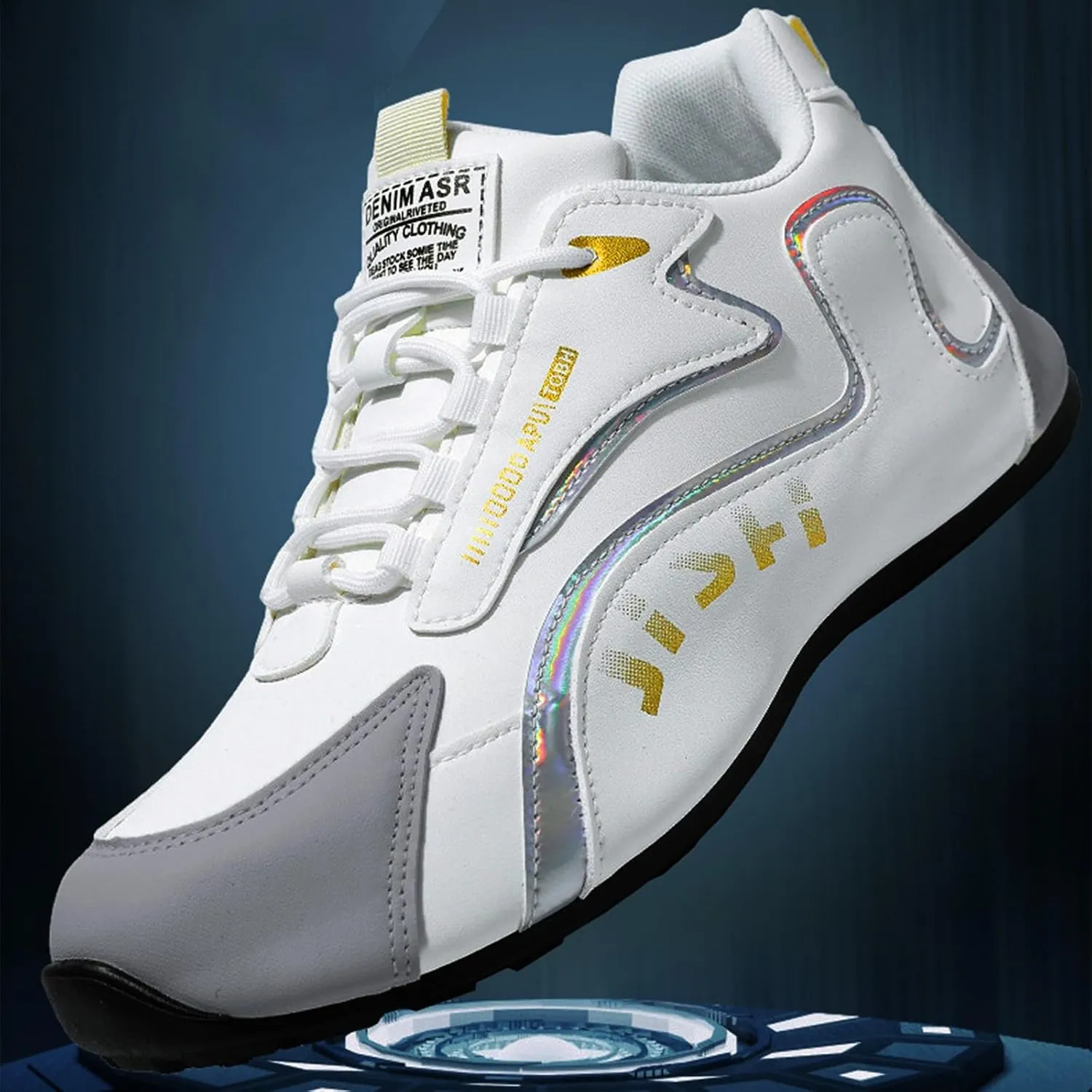 Breathable Dress Sneaker Men's Shoes Casual New Men's Shoes White Fashionable Sports Leather for