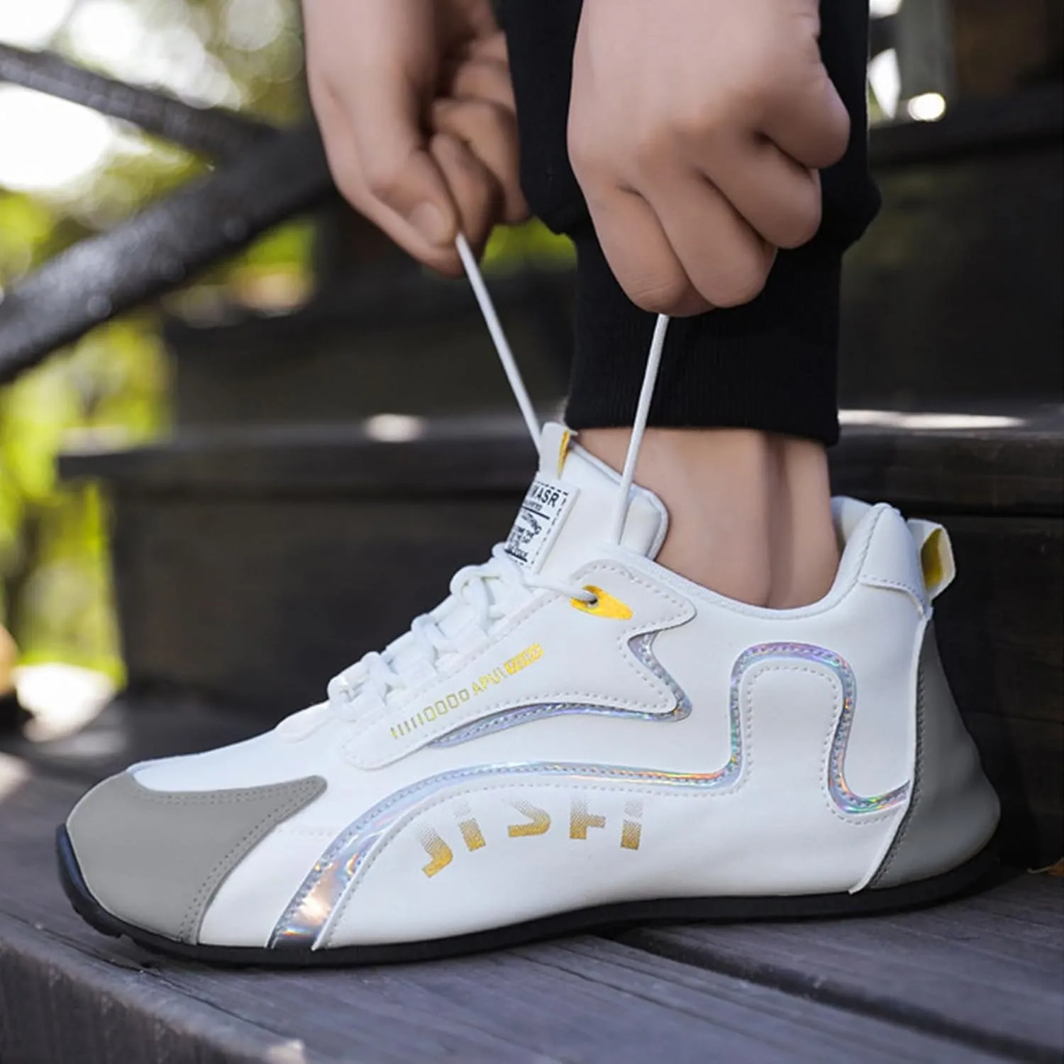Breathable Dress Sneaker Men's Shoes Casual New Men's Shoes White Fashionable Sports Leather for