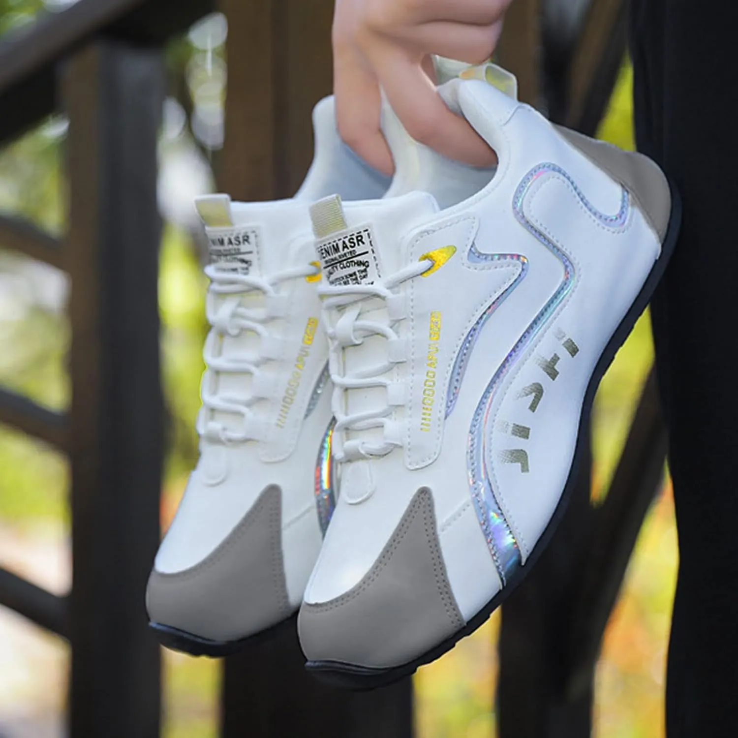 Breathable Dress Sneaker Men's Shoes Casual New Men's Shoes White Fashionable Sports Leather for