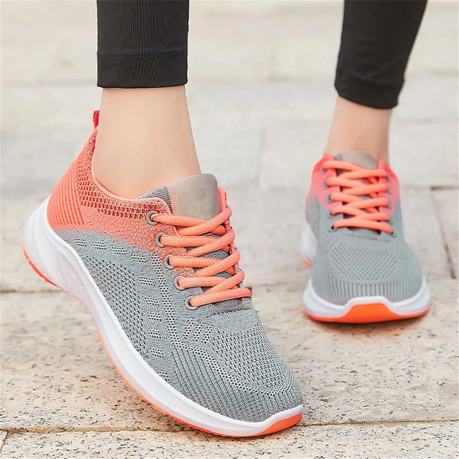 Canbebig Orthopedic Shoes for Women Lightweight Tennis Walking Shoes Mesh Breathable Gym Work Fashion Sneakers with Arch Support