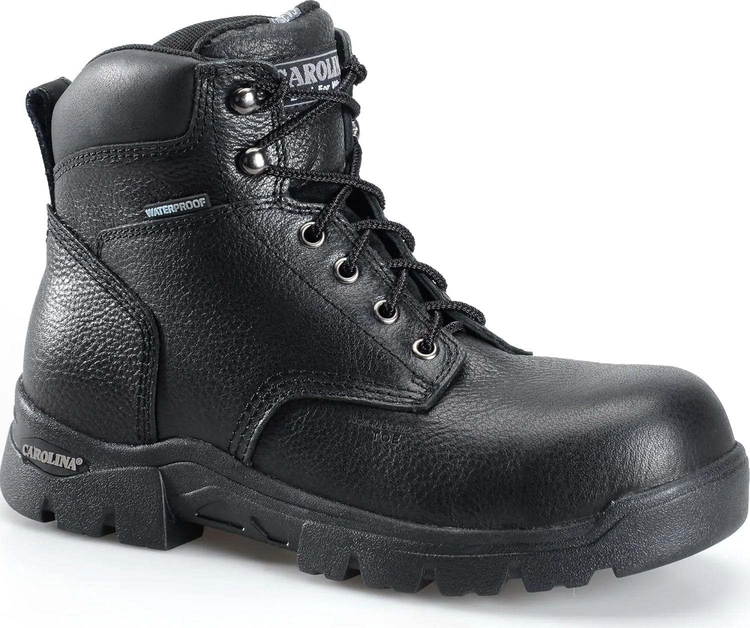 Carolina Circuit 6" Composite Toe Waterproof Work Boots for Men - Leather Upper with EVA Footbed and Oil- & Slip-Resistant Rubber Outsole, EH-Rated