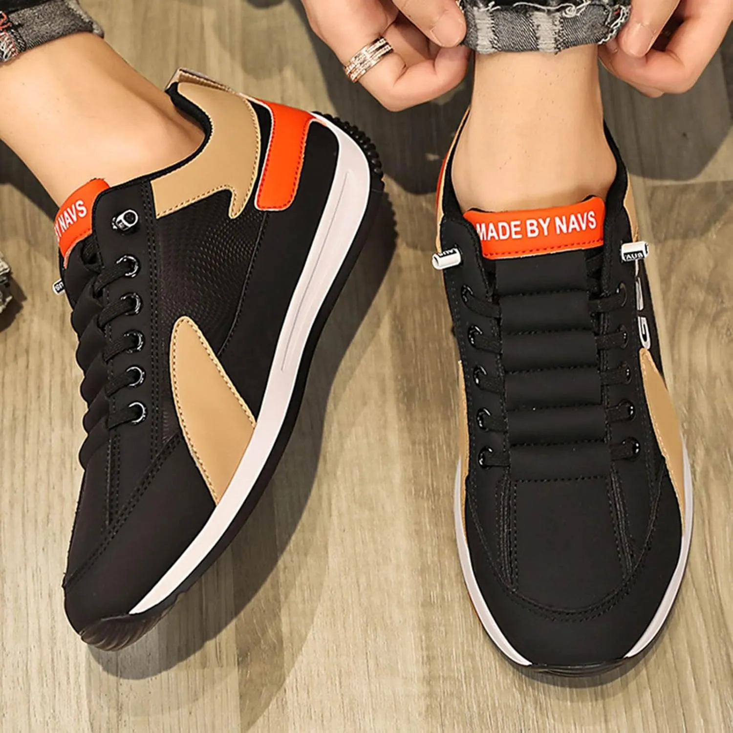 Casual Dress Shoes Sports Shoes Spring New Foreign Trade Men's Lace Up Running Fashion