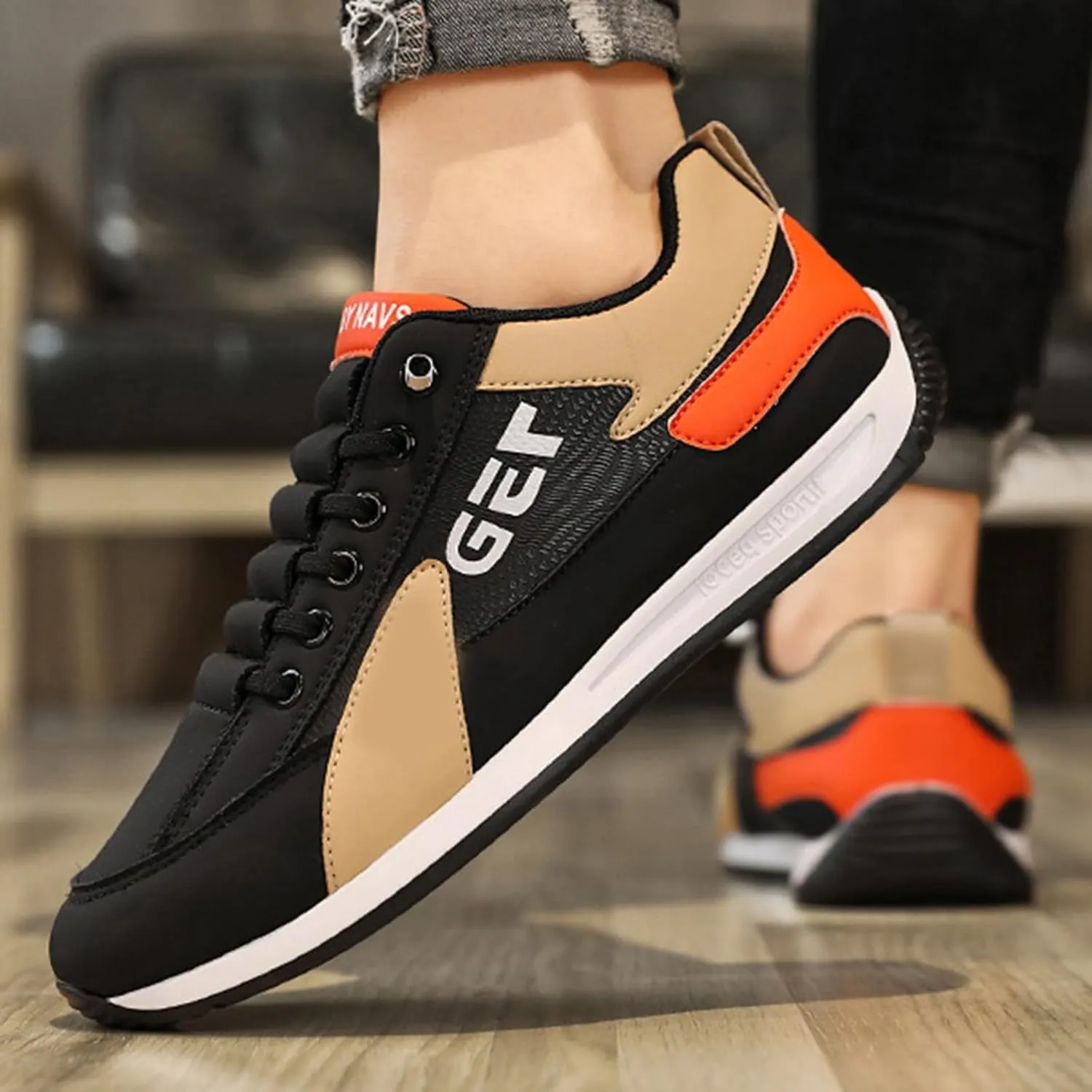 Casual Dress Shoes Sports Shoes Spring New Foreign Trade Men's Lace Up Running Fashion