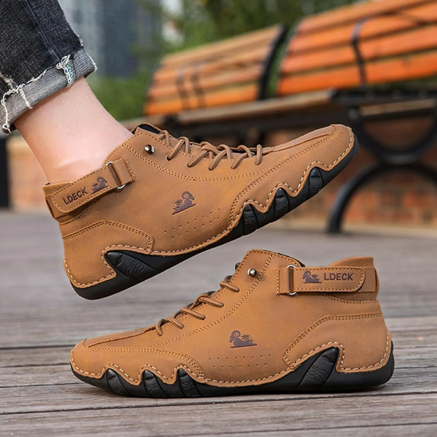 Casual Walking Shoes Boots Spring/Summer Border Popular High Top Men's Shoes Men's Casual Short Boots