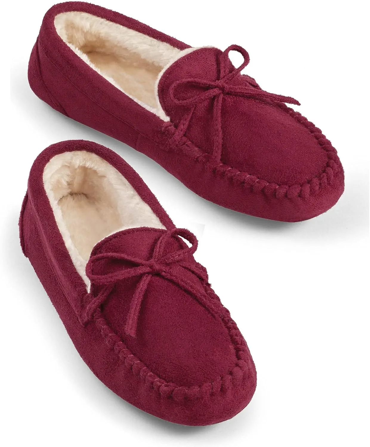 Collections Etc Women's Faux Suede Moccasins