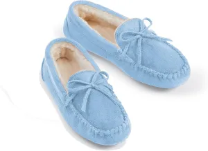 Collections Etc Women's Faux Suede Moccasins