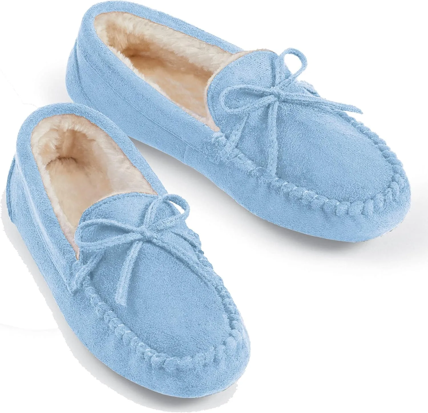 Collections Etc Women's Faux Suede Moccasins