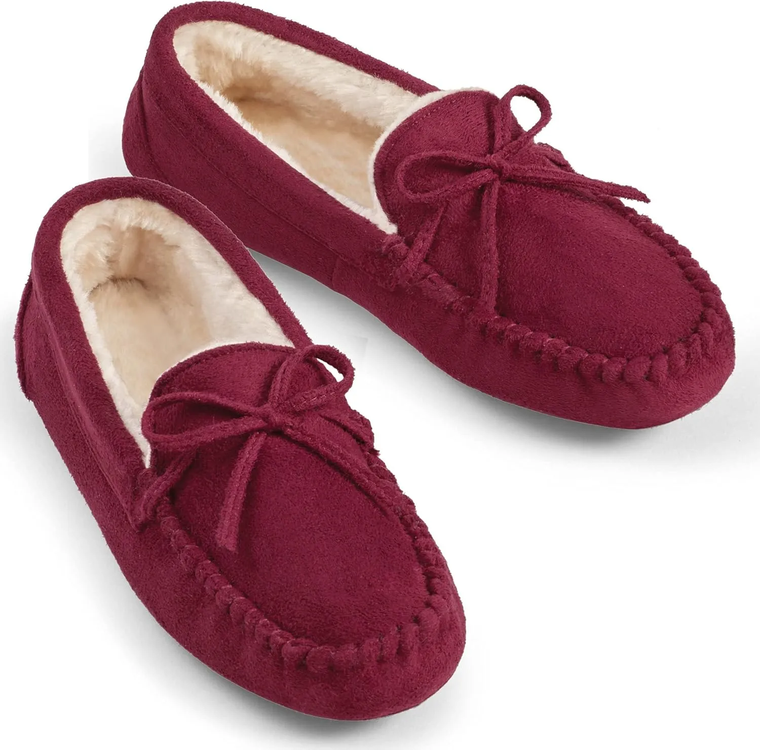Collections Etc Women's Faux Suede Moccasins