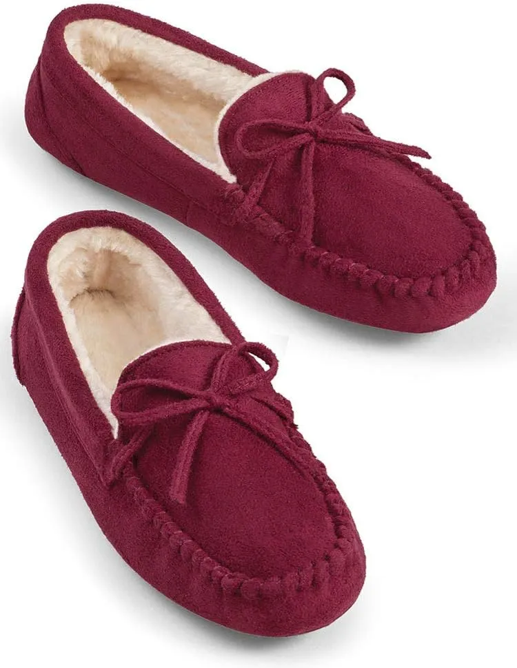 Collections Etc Women's Faux Suede Moccasins