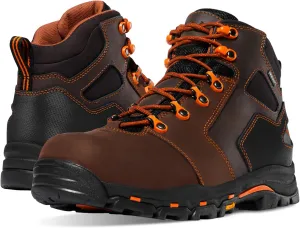 Danner Vicious 4.5 Waterproof Work Boots for Men - Full-Grain Leather with Breathable Gore-Tex Lining, Speed Lace System, and Non Slip Heeled Outsole
