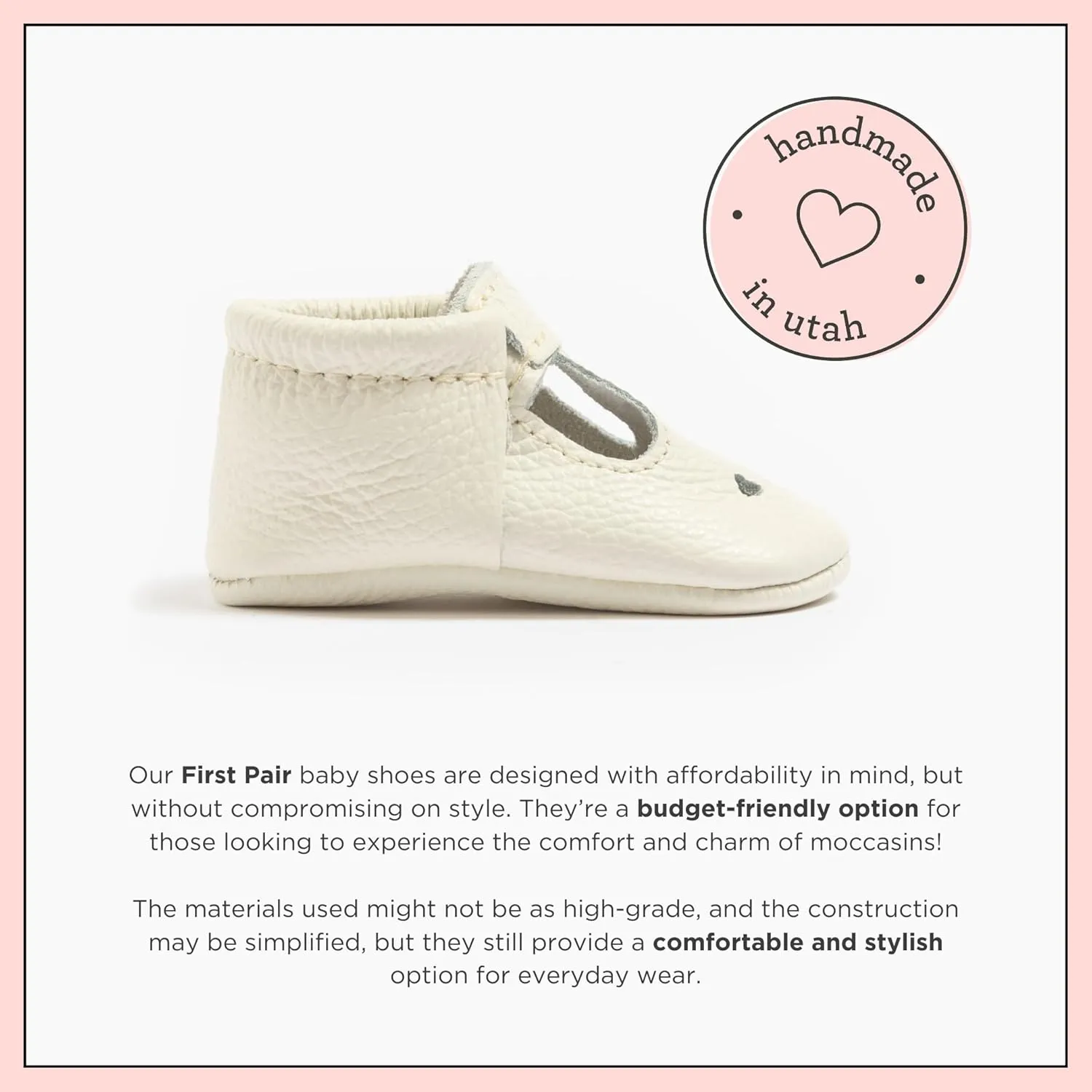 Freshly Picked First Pair Baby Girl Mary Jane Shoes - Leather Baby Moccasins - Soft Sole Baby Shoes, Infant Shoes, Crib Shoes