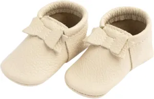 Freshly Picked First Pair Bow Moccasins for Infant Girls - Leather Baby Moccasins - Soft Sole, Barefoot Shoes
