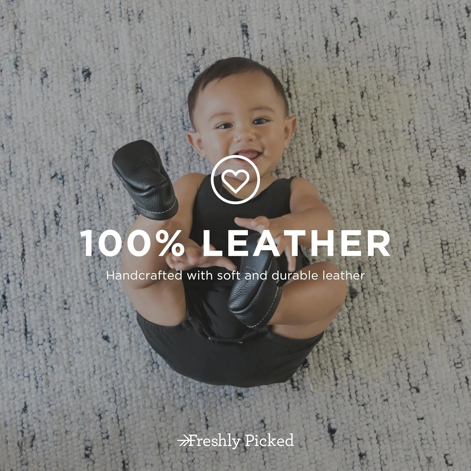 Freshly Picked First Pair City Leather Moccasins - Unisex Baby Shoes, Soft Sole, Crib Shoes