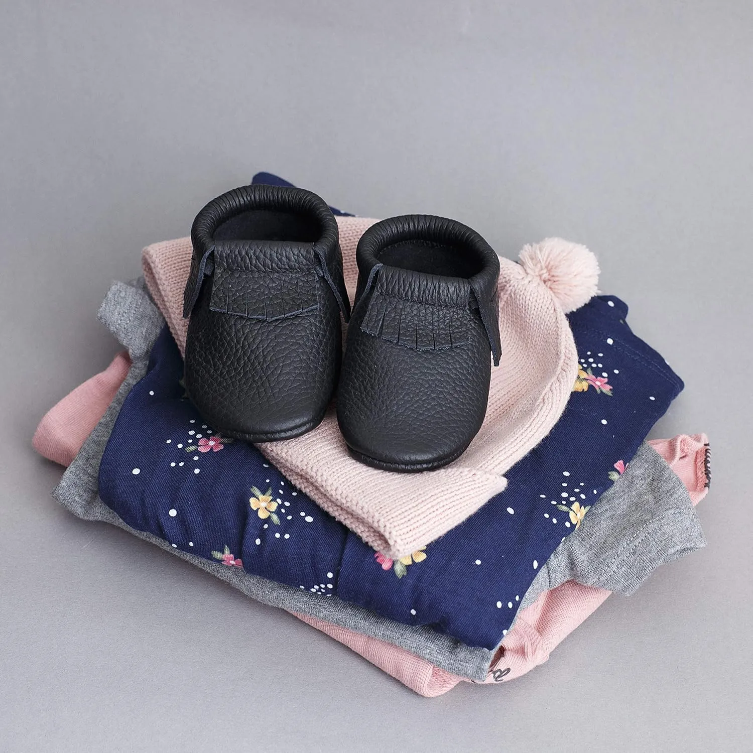 Fringe Baby Moccasins (Italian Leather) Baby Shoes, Soft Sole Baby Shoes, Newborns, Infants & Toddlers - Handmade Genuine Leather Baby Boy Shoes, Baby Girl Shoes