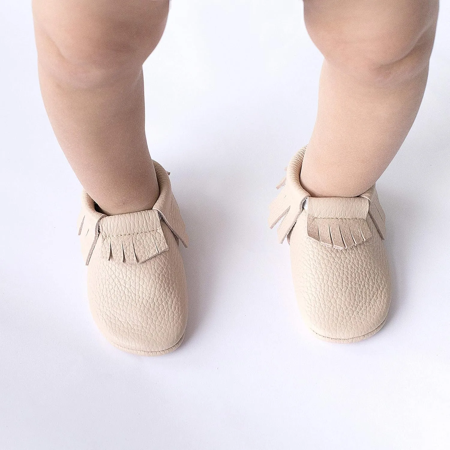 Fringe Baby Moccasins (Italian Leather) Baby Shoes, Soft Sole Baby Shoes, Newborns, Infants & Toddlers - Handmade Genuine Leather Baby Boy Shoes, Baby Girl Shoes