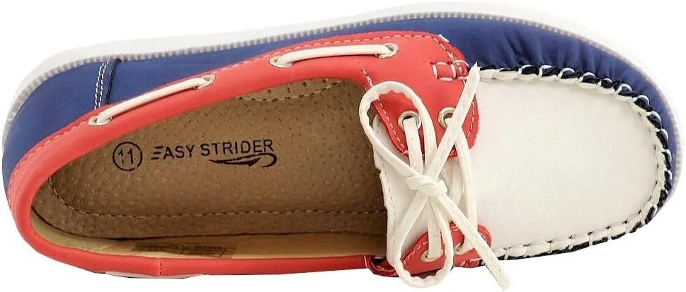 Girl's Fashion Slip On Patriotic Boat Shoes Sz: