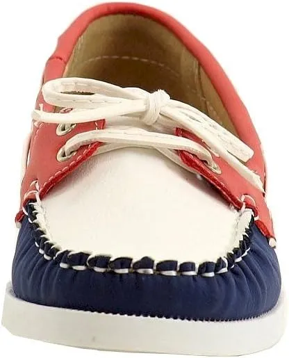 Girl's Fashion Slip On Patriotic Boat Shoes Sz: