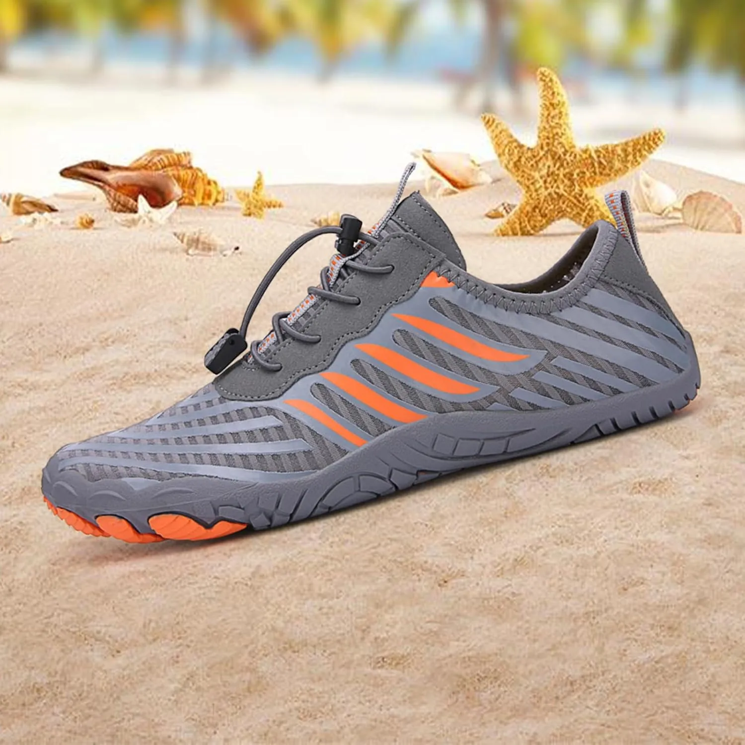 Grounded Footwear for Men Women Summer Lightweight Slip On Quick Dry Barefoot Shoes Sneakers Comfortable Breathable Wide Toe Box Water Shoes Outdoor Hiking Footwear