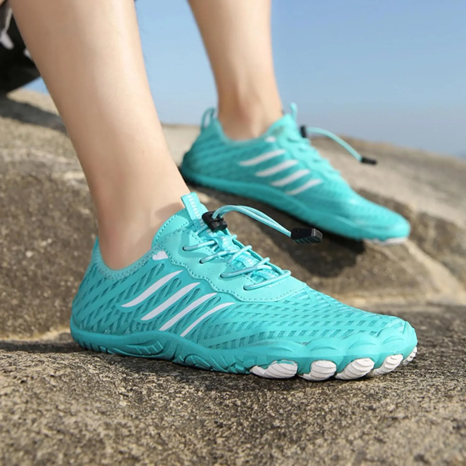 Grounded Footwear for Men Women Summer Lightweight Slip On Quick Dry Barefoot Shoes Sneakers Comfortable Breathable Wide Toe Box Water Shoes Outdoor Hiking Footwear