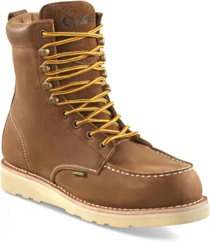 Guide Gear 8 Wedge Moc Toe Waterproof Work Boots for Men, Leather Construction Mid-High Shoes, Moisture-Wicking Lining