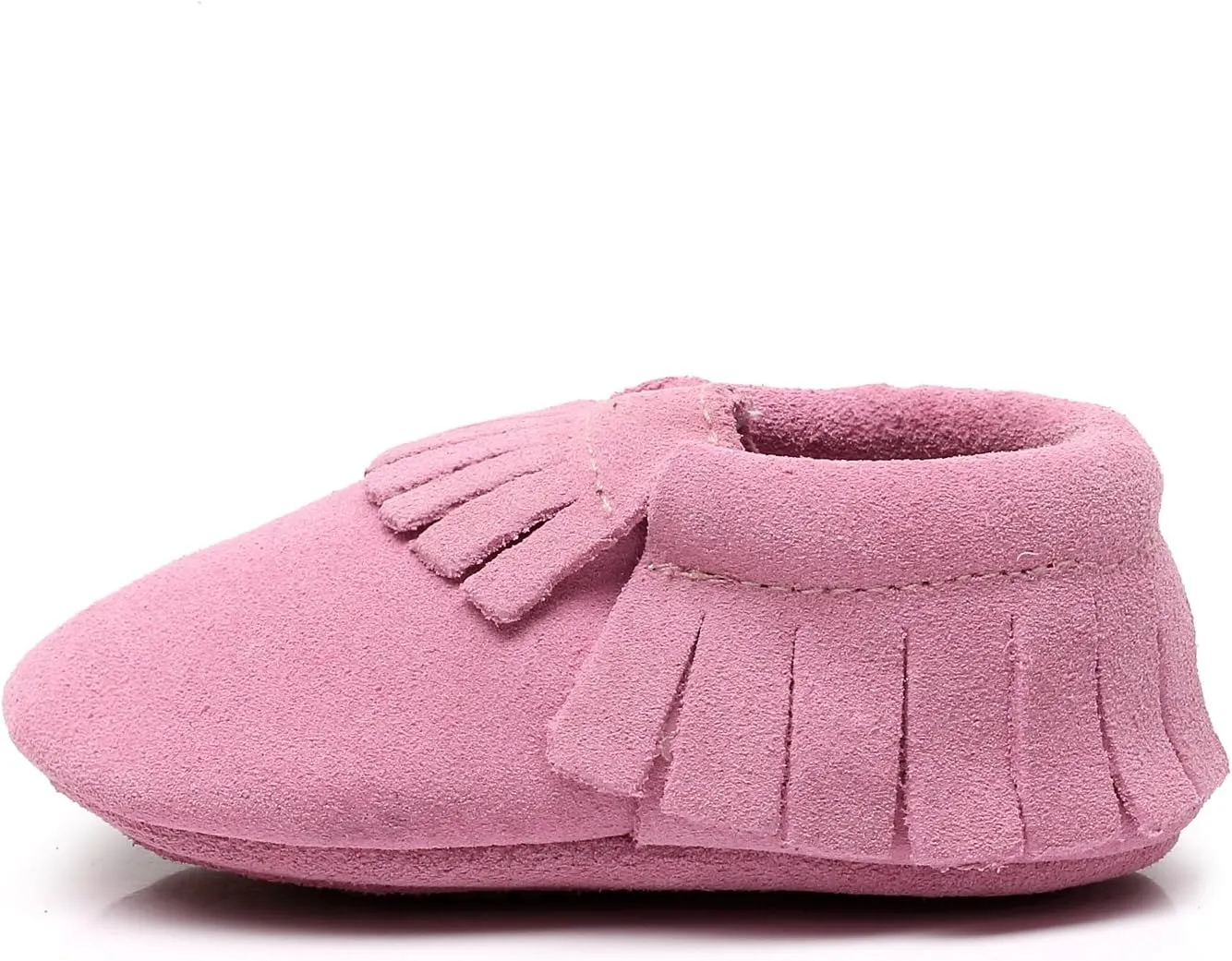 HONGTEYA Leather Baby Moccasins Hard Soled Tassel Crib Toddler Shoes for Boys and Girls…
