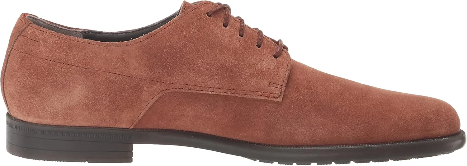 HUGO Men's Smooth Suede Lace Up Derby Dress Shoe Oxford