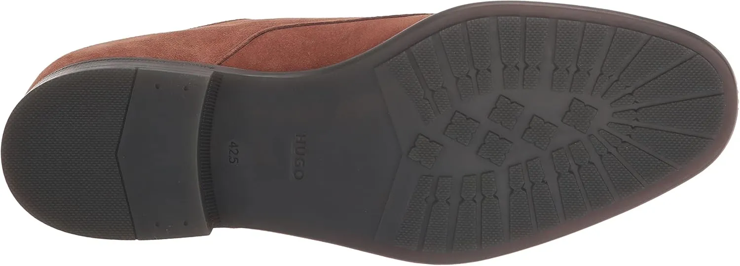 HUGO Men's Smooth Suede Lace Up Derby Dress Shoe Oxford