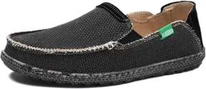 JAMONWU Men's Slip on Shoes Cloth Shoes Deck Shoes Canvas Leisure Vintage Casual Loafer Boat Shoes