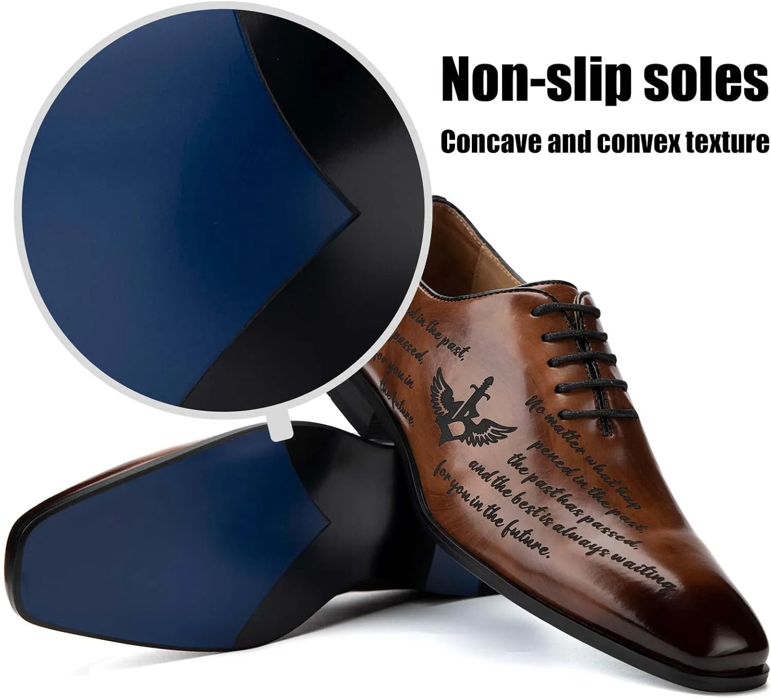 JITAI Mens Oxford Shoes Casual Dress Shoes for Men Lace Up Fashion Shoes