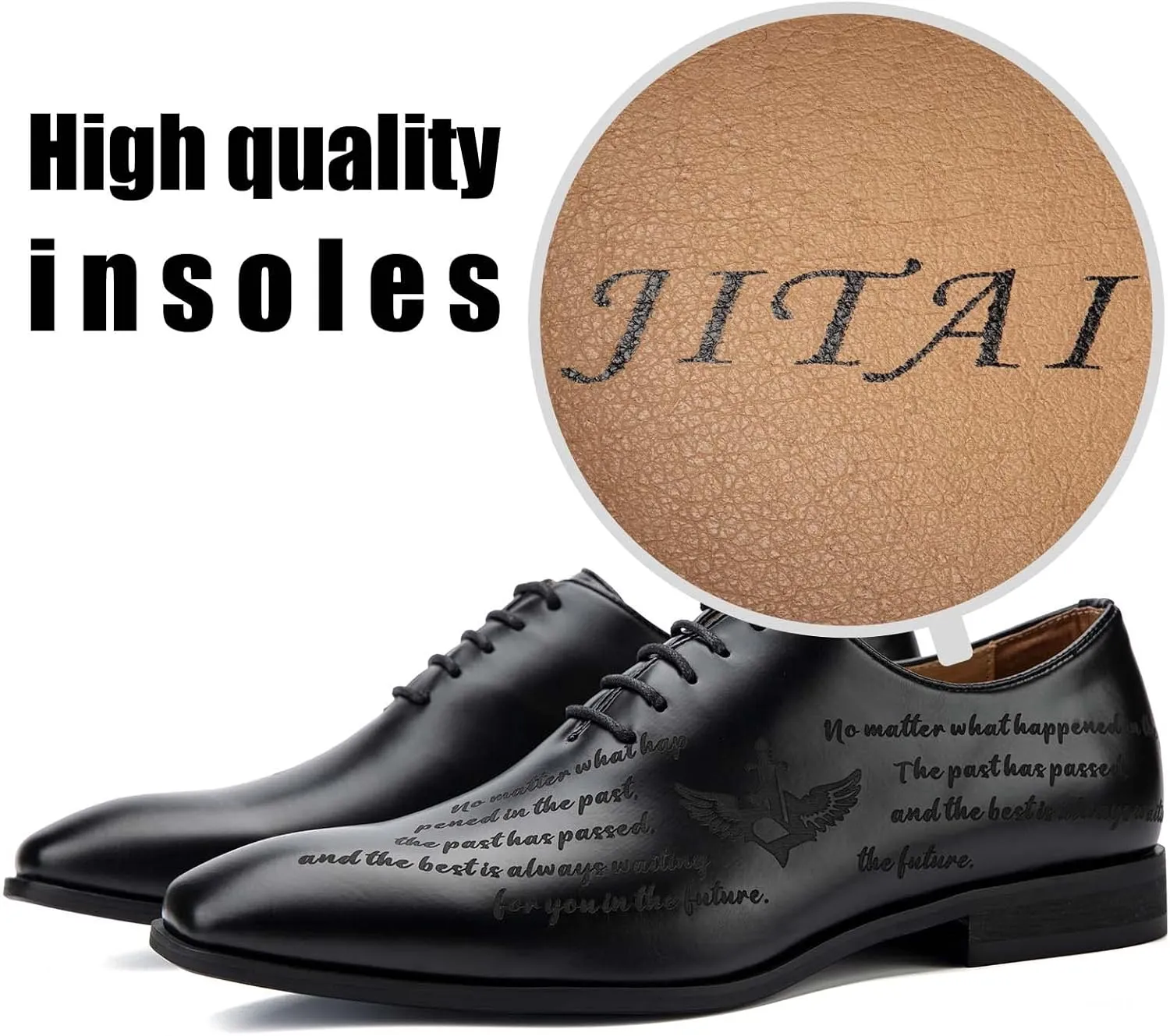 JITAI Mens Oxford Shoes Casual Dress Shoes for Men Lace Up Fashion Shoes